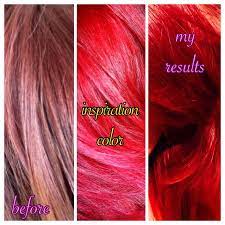 Dull Red Hair Color Before Color Inspiration And The Final After Results Using Loreal Hicolor Hilights From Sally S Red Hair Hair Dye Colors Red Hair Color