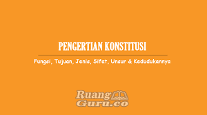 Bab 1 konstitusi republik indonesia serikat ini terdiri atas enam bagian. Pengertian Konstitusi Fungsi Tujuan Jenis Sifat Unsur Kedudukannya