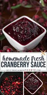Homemade Cranberry Sauce Made With Fresh Cranberries Orange Juice And Grand Marnier Is A Cranberry Sauce Homemade Easy Cranberry Sauce Cranberry Sauce Recipe