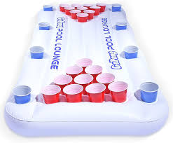 Beer Pong Table For Pool In 2020 Floating Beer Pong Table Pool Lounge Beer Pong Tables