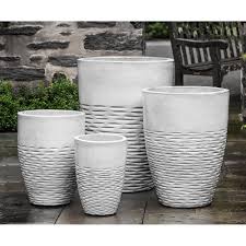 Kinsey Garden Decor Extra Large Glazed Ceramic Planters White Contemporary Outdoor Indoor Home Decorating Container Planter Pots Terracotta Planter Planters