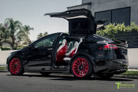 Description 22 inch mx114 wheel built exclusively for the tesla model x. Custom Black Tesla Model X With Mx114 22 Inch Forged Wheels In Imperial Red By T Sportline Tesla Model X Tesla X Tesla Motors