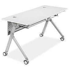 Quick Flip Mobile Training Table 60 X 24 H 7775 Uline Training Tables Kitchen Desks Storage Shelves
