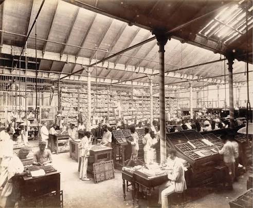 Various Photographs of Times of India Newspaper Office, Employees and Buildings in Bombay (Mumbai), Taken on the Occasion of the Diamond Jubilee in November 1898 - Old Indian Photos