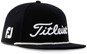 Amazon Com Titleist Rope Flat Bill Hat Legacy Collection 01 Black White Clothing Flat Bill Hats Dad Fashion Cool Baseball Caps