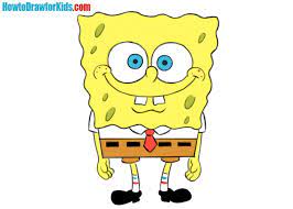 Draw a narrow rectangle below the original square. How To Draw Spongebob Easy Drawing Tutorial For Kids