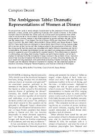 PDF) Div class title the ambiguous table dramatic representations of women  at dinner div