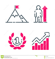 Motivation Concept Chart Pink Icon Business Strategy