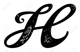 And i will give some handwriting tips and tell you some trick for free. Letter H Calligraphy Alphabet Typeset Lettering Hand Drawn Stock Photo Picture And Royalty Free Image Image 65733751