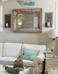 Beige Aqua Decor To Create A Calm Breezy Beach Ambiance Shop The Look Home Decor Coastal Living Room Home