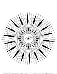 Evil Eye Mandala Abstract Free Printable Coloring Page Coloring Pages Colouring Art Therapy Mandala Coloring