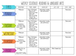 My Reading Language Arts Schedule Lessons With Laughter