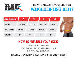 Rad Heavy Duty Weight Lifting Belt With Quick Release Buckle
