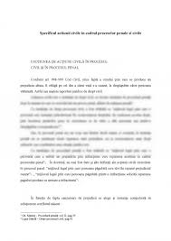 Maybe you would like to learn more about one of these? Referat Specificul Actiunii Civile In Cadrul Proceselor Penale Si Civile 451714 Graduo