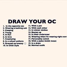 Draw Your Oc By Shigatsu Otaku D8tpjjz Jpg 640 640 Drawing Challenge Art Style Challenge Oc Drawings The previous otp prompt generator was taken down, so we decided to bring it back!