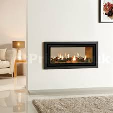 You can easily use a 2 sided indoor outdoor fireplace that will have one side facing into your home and the other side facing into your garden or patio. Gazco Studio 2 Duplex Double Sided Balanced Flue Gas Fire Hotprice Co Uk
