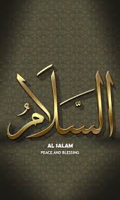 As Salam Yang Maha Sejahtera Peace And Blessing Merasakan Kedamaian Di Hati Menebarkan Kedamaian Dan Keselam Kaligrafi Islam Seni Kaligrafi Cinta Allah