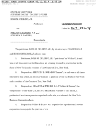 The official home page of the new york state unified court system. Celino And Barnes Petition