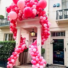 Pink Balloon Install Pink Balloons Birthday Balloons Pictures Balloon Decorations