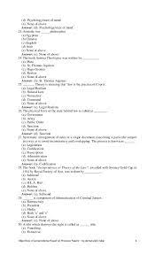 Objectives Of Previous Jurisprudence Papers Answered Exam Papers Answers Sources Of Law