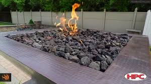 Proceed to open the bag and pour the rocks into a bucket. Copper Gas Fire Pit With Lava Rock By Hpc Youtube