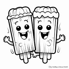 Popsicle Coloring Pages - Free & Printable!