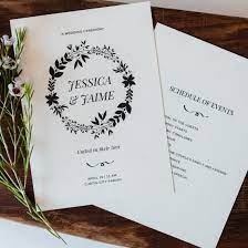 The room is most likely going to be dim and those servers need to move fast. Free Wedding Program Templates You Can Customize