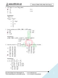 Www.youtube.com/m4thlab 6 salinan unbk smk tkp paket 1 29. Contoh Soal Soal Unbk Matematika Dan Jawaban Smk 2019