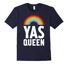 raimbow gay pride flag yas queen lgbt homo lesbian t shirts-BN – Banazatee