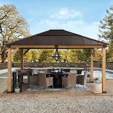 Solid Wood Patio Gazebo In 2020 Patio Gazebo Wood Patio Gazebo