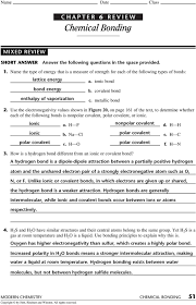 Ionic bonds and covalent bonds quiz questions and answers pdf: Chapter 6 Review Chemical Bonding Answer The Following Questions In The Space Provided Pdf Free Download