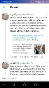 Husna ganu 11 aylar önce. Kucing Pun Mati Angkara Sihir Bekas Pekerja House Of Cat Buka Mulut Kenapa Premis Popular Ini Akhirnyaterpaksa Ditutup Remaja