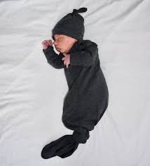 Charcoal Newborn Coming Home Outfit Knotted Baby Gown With Top Knot Hat Baby Sleep Sack Baby Girl Baby Boy Newborn Coming Home Outfit Neutral Baby Clothes Baby Gown