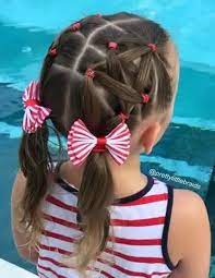 Fourth Of July Star Little Girl Hairstyles Girl Hairstyles Kids Hairstyles