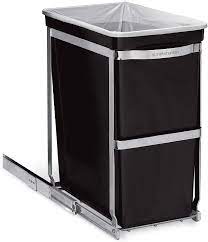 Simplehuman emw6203335 trash can, 40 liter, grey. Amazon Com Simplehuman 30 Liter 8 Gallon Under Counter Kitchen Cabinet Pull Out Trash Can Heavy Duty Steel Frame Home Kitchen