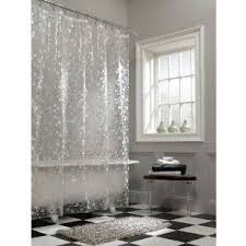 Frosted White Ice Circles On Clear Vinyl Love The Clawfoot Tub And Floor Vinyl Shower Curtains Brown Shower Curtain Shower Curtains Walmart