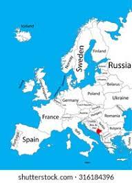 Montenegro On Europe Map Vektor Stok Montenegro Vector Map Europe Vector Map Tanpa Royalti 316184396 Shutterstock