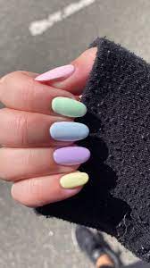 Pastel Rainbow Nails Acrylic Nails Coffin Short Rainbow Nails Shellac Nail Designs