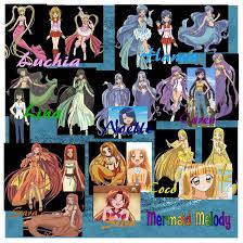 Luchia Hanon Rina Karen Noelle Coco Sara And Seira Mermaid Melody Anime Mermaid Mermaid Melody Pichi Pichi Pitch