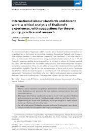 Broad outline of indian labour laws and various dispute settlement machinery. Pdf International Labour Standards And Decent Work A Critical Analysis Of Thailand S Experiences With Suggestions For Theory Policy Practice And Research