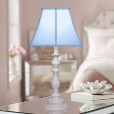 Light Blue With White Candlestick Base Table Lamp U7905 Lamps Plus In 2020 White Candle Sticks Table Lamp Lamp
