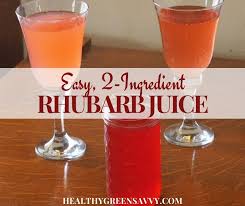 To make this easy introduction into juicing, simply process four large handfuls of spinach, one large leaf of kale, one large cucumber, half a peeled lemon, one apple, and one small carrot. Rhubarb Juice Recipe Just 2 Ingredients No Sugar