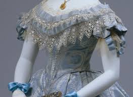 The closure is in the center back, with hooks and eyes. Mid 19th Century Ballgown Bodices Atelier Nostalgia