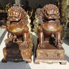 Check out our bronze foo dog statue selection for the very best in unique or custom, handmade pieces from our art & collectibles shops. Outdoor Chinese Foo Dog Statues For Sale