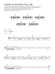 Gfwith drops of jupiter in her hair, hey, hey, hey, hey. Drops Of Jupiter Tell Me Sheet Music Train Piano Chords Lyrics