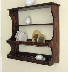 Mensola Pensile Piattaia In Legno Massello Scolapiatti Cucina Muratura Rustica Mensole Rustiche Legno Rustico Scolapiatti