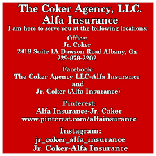 Jr Coker Alfa Insurance 229 878 2202 Junior Insurance Agency