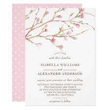 Elegant Watercolor Sakura Cherry Blossom Wedding Card Wedding Invitati Cherry Blossom Wedding Watercolor Wedding Invitations Typography Wedding Invitations