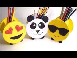 Membuat Kotak Pensil Emoji Keren Dari Kardus Bekas Ide Kreatif Youtube