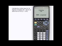 How To Find T Critical Value On Ti 83 Statistics How To